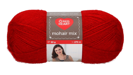 Red Heart Mohair Mix kolor czerwony 01175 (1)