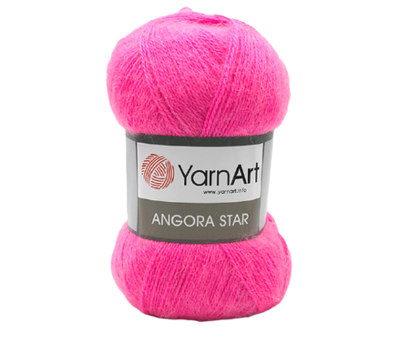 Yarn Art Angora Star kolor neon róż 174 (1)