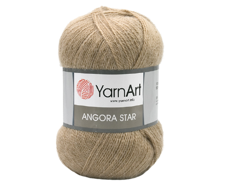 Yarn Art Angora Star kolor jasny brąz 512 (1)