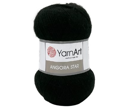 Yarn Art Angora Star kolor czarny 585 (1)