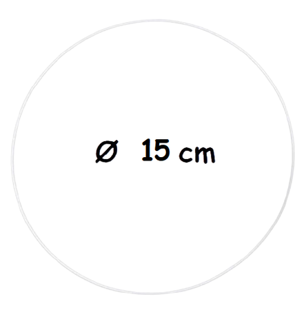 Biała metalowa obręcz Ø 15 cm  (1)