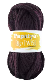 Papatya Big Twist With Wool kolor ciemna śliwka 3290