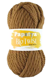 Papatya Big Twist With Wool kolor złoty brąz 8780