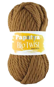 Papatya Big Twist With Wool kolor złoty brąz 8780 (1)