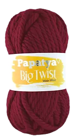 Papatya Big Twist With Wool kolor burgund 3230