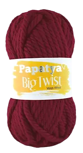 Papatya Big Twist With Wool kolor burgund 3230 (1)