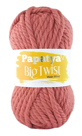 Papatya Big Twist With Wool kolor brudny róż 3320