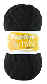 Papatya Big Twist With Wool kolor czarny 2000