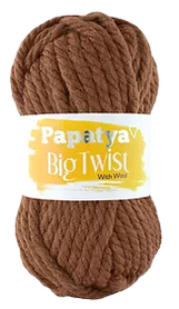 Papatya Big Twist With Wool kolor brązowy 58985